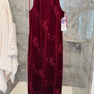 NWT Vintage Plaza South Red Velvet Dress